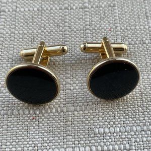 Men Shirt Cufflinks Gold/Black Tone Fashion Men Jewelry Cuff Links